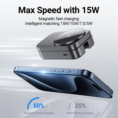 Foldable 3-in-1 magnetic stand with 15W wireless charging function