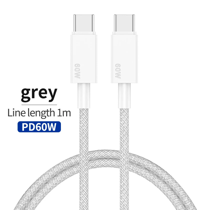 65W GaN USB C Ladegerät, flaches Schnellladegerät mit zwei Anschlüssen