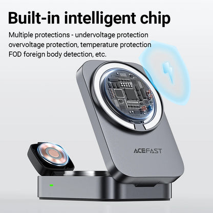 Foldable 3-in-1 magnetic stand with 15W wireless charging function