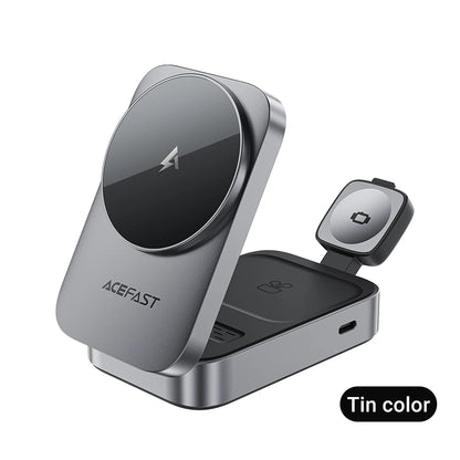 Foldable 3-in-1 magnetic stand with 15W wireless charging function